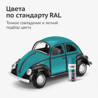 Аэрозольная краска в баллончике KUDO высокопрочная алкидная универсальная глянцевая RAL 5018 бирюзовая KU-1020