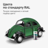 Аэрозольная краска в баллончике KUDO высокопрочная алкидная универсальная глянцевая RAL 6002 зелёная листва KU-10082