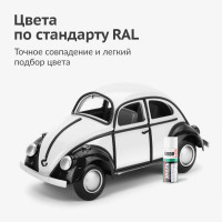 Аэрозольная краска в баллончике KUDO высокопрочная алкидная универсальная глянцевая RAL 9005 чёрная KU-1002