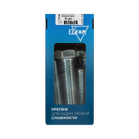 Болт с шестигранной головкой DIN933 оцинкованный, М20x70 мм, 6 шт в коробке с окном Zitar 126543