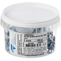 Саморез ШСММ со сверлом 4,2x16 мм, белый, KP RAL 9003, 200 шт в малом ведре Zitar 125524