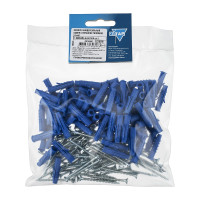 Саморез ШУц с потайной головкой 3,5x40 мм + дюбель 6x30 мм, 100 шт в пакете Zitar 112936