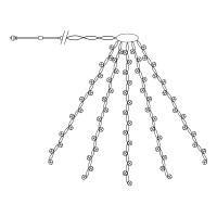 Гирлянда FERON 230V 750 LED 2700К, IP44, шнур 6м, CL93 32954