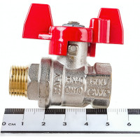 Шаровой кран RuB серия MILANO 3/8" DN10 PN40, ВР-НР, (S.90), бабочка S90C26