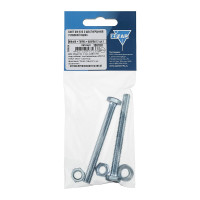 Болт DIN933 с шестигранной головкой оцинкованный М8x80 + гайка + шайба 2 шт Zitar 130188