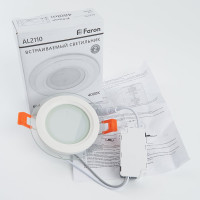 Светодиодный встраиваемый светильник FERON AL2110 6W 4000K белый 27850