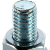 Болт Tech-Krep DIN933 с шестигранной головкой, оцинкованный М10х25 + гайка + шайба 2 шт - пакет 136916