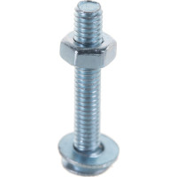 Винт Tech-Krep/Zitar DIN965 с потайной головкой, оцинкованный M4х25 + гайка + шайба 18 шт - пакет Tec 114060