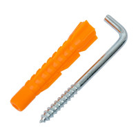 Шуруп с костылем Tech-Krep/Zitar 6х75 с универсальным дюбелем 10,0х61 2 шт - пакет 114326