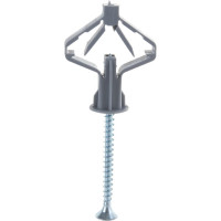 Дюбель бабочка для гипсокартона Tech-Krep/Zitar 10х50 с саморезом 4х60 4 шт- пакет 126703