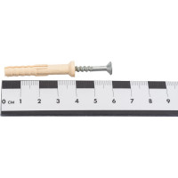 Дюбель-гвоздь Tech-Krep 6х40 потайная манжета, нейлон 12 шт - пакет 102935