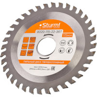 Пильный диск, Sturm 9020-115x22x36T размер 115x22x36 зубов 9020-115-22-36T