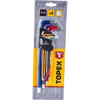 Шестигранные ключи 1.5-10 мм, набор 9 шт TOPEX 35D966