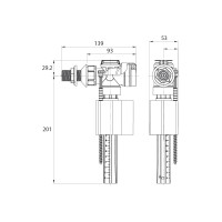 Арматура смывная IDDIS 1-ур, боковой подвод, тип А, , F012400-0005