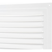 Решетка вентиляционная стальная с сеткой (300x300 мм; белая) ERA 3030МЭ 233-006