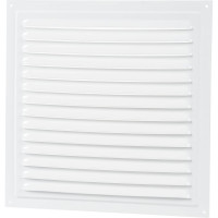 Решетка вентиляционная стальная с сеткой (300x300 мм; белая) ERA 3030МЭ 233-006
