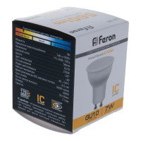 Светодиодная лампа FERON 80LED 7W 230V GU10 2700K, LB-26 25289