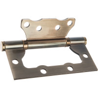 Стальная петля PUERTO без врезки, плоский колпачок, бронза античная, 2 шт. IN100-2S FH ABбезВР