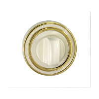 Завертка к ручкам Ренц BIG белый / золото блестящее INBK 16 W/GP