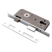 Врезной замок Ренц 85х50 мм, хром блестящий INLBB 8550-2/1 CP