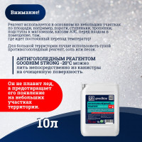 Противогололедный реагент Goodhim жидкий Strong до -20℃ - 10л Готовый раствор 82329