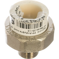 Комбинированная разъемная муфта (американка) PRO AQUA PP-R НР белая d-25 мм 1/2" PA21012b