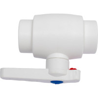 Полнопроходной шаровой кран PRO AQUA PP-R белый d-32 мм PA40012