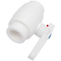 Полнопроходной шаровой кран PRO AQUA PP-R белый d-32 мм PA40012