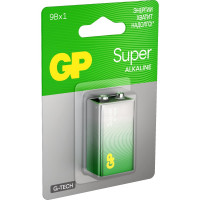 Батарейка крона GP 9V / 6LR61 алкалиновая щелочная Super Alkaline, 1 шт (1604AA21-BC1) 15783871