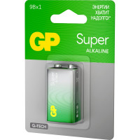 Батарейка крона GP 9V / 6LR61 алкалиновая щелочная Super Alkaline, 1 шт (1604AA21-BC1) 15783871