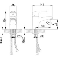 Смеситель для раковины Lemark Pramen LM3306C