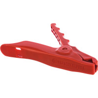 Зажим Крокодил АВТОЭЛЕКТРИКА Т-21 красный, длина 165мм, медная вставка,ток 600А 1шт. 46