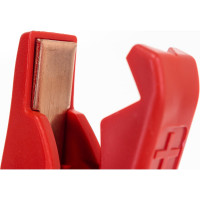 Зажим Крокодил АВТОЭЛЕКТРИКА Т-21 красный, длина 165мм, медная вставка,ток 600А 1шт. 46