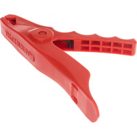 Зажим Крокодил АВТОЭЛЕКТРИКА Т-21 красный, длина 165мм, медная вставка,ток 600А 1шт. 46