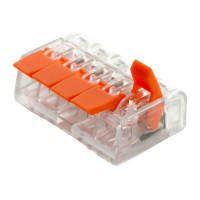 Универсальная компактная клемма STEKKER 5-проводная, LD221-415, 50шт в упак. 32395