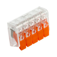 Универсальная компактная клемма STEKKER 5-проводная, LD221-415, 50шт в упак. 32395