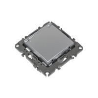 Розетка ЭРА 12-2103-03 2P+E Schuko со шторками с крышкой, 16A-250В, IP20, алюминий Б0014695