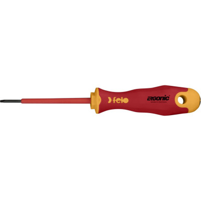 Диэлектрическая отвертка Felo Ergonic 2,5х0,4х75 плоская шлицевая 41302590
