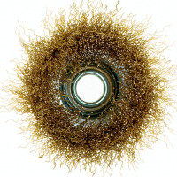 Щетка чашечная (65 мм; М14; латунированная волнистая 0.35 мм) для УШМ Elitech 1820.073800