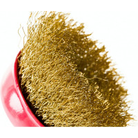 Щетка чашечная (65 мм; М14; латунированная волнистая 0.35 мм) для УШМ Elitech 1820.073800