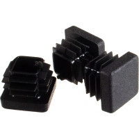 Заглушки для квадратной трубы ALBERTS 20х20мм черный 426712