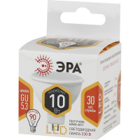 Светодиодная лампа ЭРА LED MR16-10W-827-GU5.3, софит, теплый Б0032995