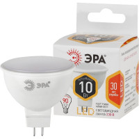 Светодиодная лампа ЭРА LED MR16-10W-827-GU5.3, софит, теплый Б0032995
