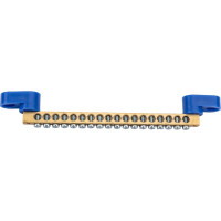 Шина N ноль на двух угловых изоляторах ЭРА NO-222-61 ШНИ-6х9-18-У2-синий Б0033379