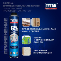 Профессиональная зимняя пена Tytan PROFESSIONAL 65 O2, темп.-20, зимняя 750мл 16975 267879