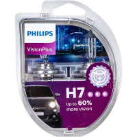 Автолампа PHILIPS H7 55 PX26d+60 VISION PLUS 2шт 12V ,1,5 HIT 12972VPS2