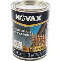 Грунт-эмаль Goodhim NOVAX 3в1 серый RAL 7042, глянцевая, 0,8 кг 11455