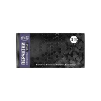 Нитриловые перчатки AVIORA, черные, 4 гр., размер S, 100 шт. 402-794