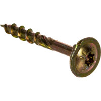 Универсальный саморез конструкц. ГОСКРЕП 6,0 x 50 желт.,пресс, шайба TX30 14 шт. 14-0016750