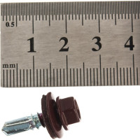 Кровельный саморез ГОСКРЕП 5.5х19 RAL 3005 красное вино, 70 шт., пл.конт 280 мл 2-0018220